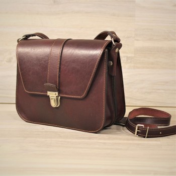 Leather cross body or shoulder bag "Helios"
