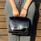 Women's Leather Bag, with handle "Queen"