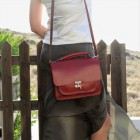Women's Leather Bag, with handle "Queen"