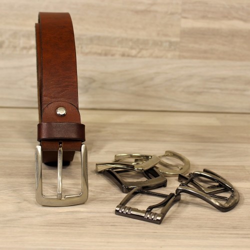 Brown leather belt (ΖΚ10)