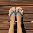 Leather flip flop sandals 