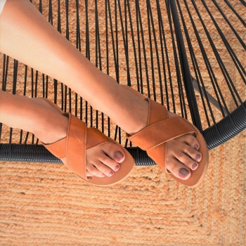 Leather Women's Criss Cross Sandals