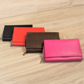 Women's Leather Wallet, with zip